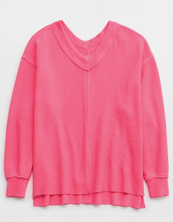 Pink Wonder Textured Sweatshirt